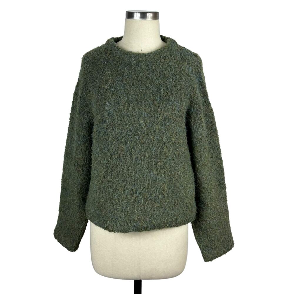 LE BON SHOPPE Envie Sweater Womens Green Pullover Oversized Soft Long Sleeves XS